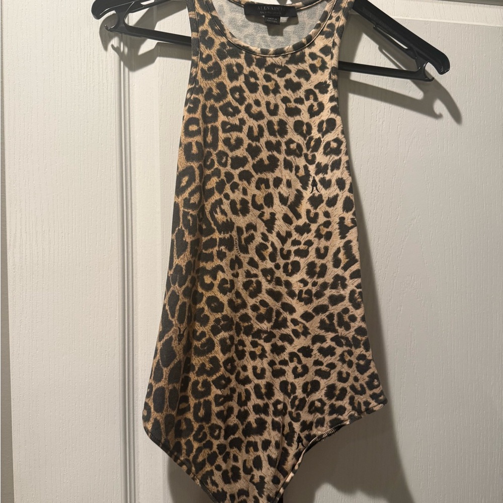 All saints leopard print bodysuit